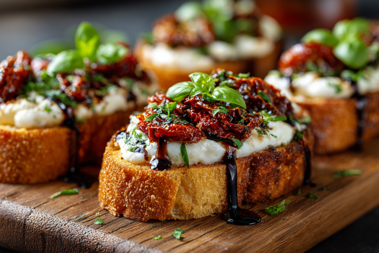 Устроить праздник просто: рецепт брускетты с вялеными томатами
