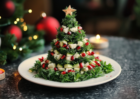 Новый взгляд на салат «Новогодняя елка»: рецепт с оригинальной подачей