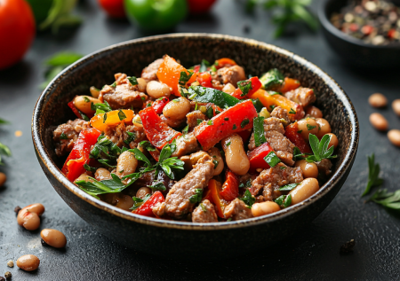 Сытный и в то же время легкий салат — готовлю мясное чудо без капли майонеза