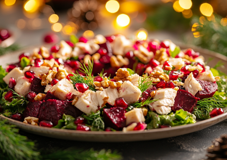 Готовлю на Новый год блюда, от которых не поправишься: вкусный салат с курицей и свеклой. Вам точно захочется повторить