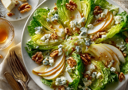 Салат цезарь с грушей и горгонзолой: сочетание для настоящих гурманов