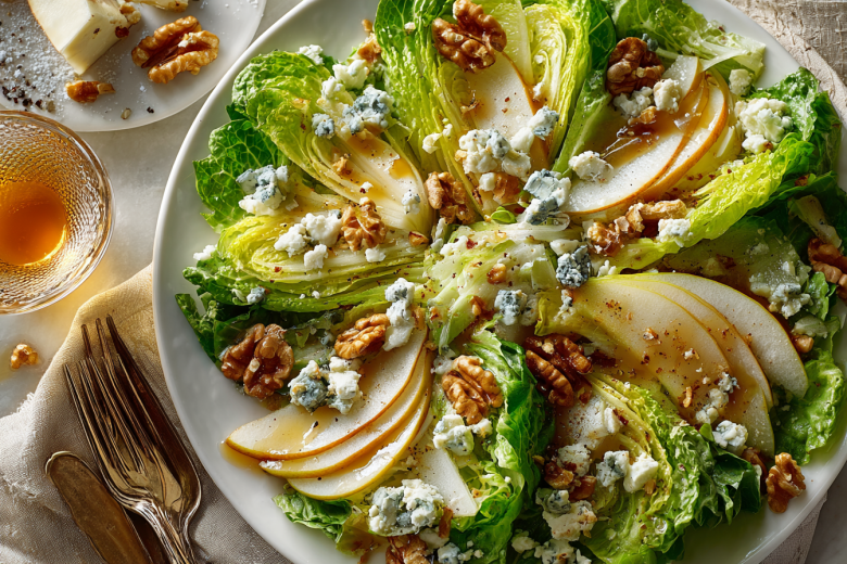 Салат цезарь с грушей и горгонзолой: сочетание для настоящих гурманов