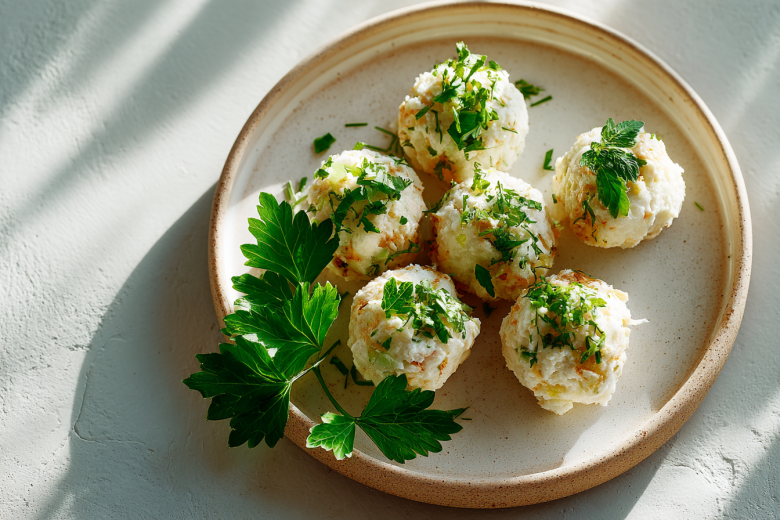 Шарики из крабовых палочек на Новый год