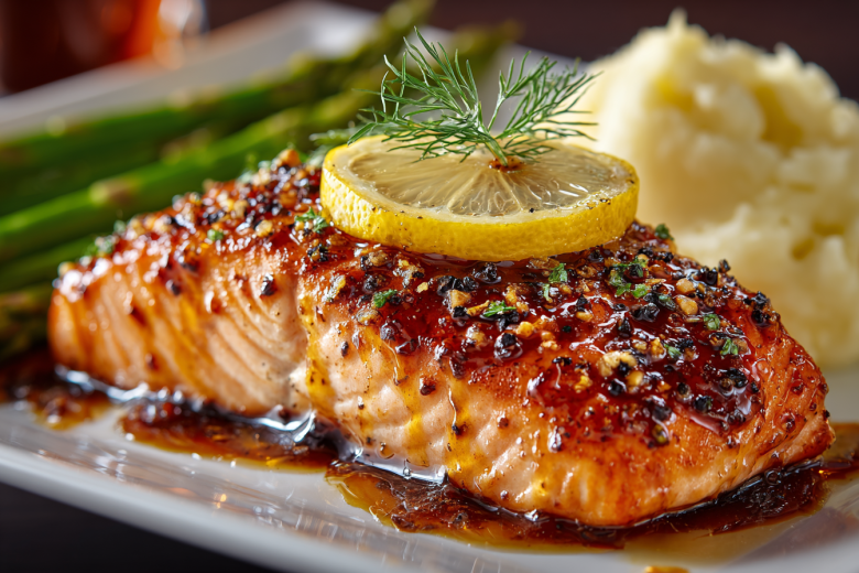Лосось в медово-горчичной глазури: сочный и ароматный ужин за 20 минут