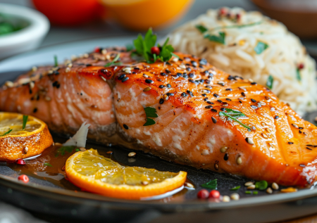 Без заморочек: горбуша в духовке в апельсиново-имбирном маринаде