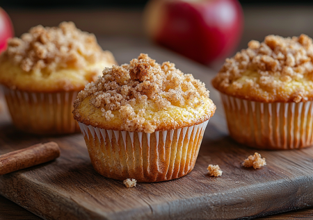 Семейный рецепт на все времена: готовлю нежные кексы с яблоками и хрустящей крошкой