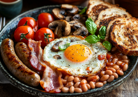 Такой английский завтрак хочется есть и в обед, и на ужин: классика с яйцами и сосисками, которая всегда спасает