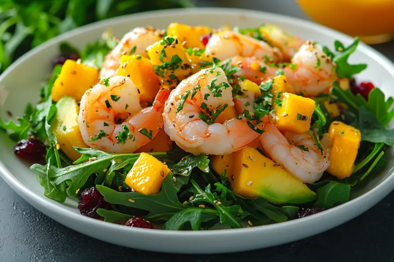 Сочетание нереальное: салат с креветками и манго — гости запищат