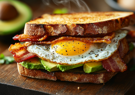 В кафе такой сэндвич — 1000 рублей, дома — 200: готовим обалденный бутерброд с яйцом и беконом