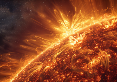 На Солнце произошла серия мощных вспышек предпоследнего класса