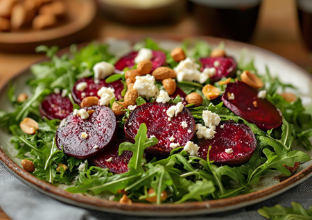 Винегрету объявляю бой! Собираю салат «Рубиновый закат» с печеной свеклой и козьим сыром