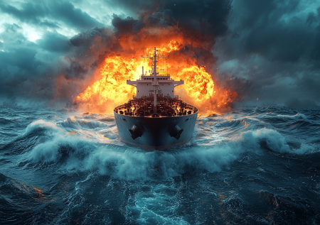 В Сети появилось видео с масштабными взрывами на Черном море