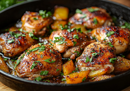 Шашлык отдыхает! Тушу куриные бедрышки с айвой: сладкий и пикантный дуэт на праздничный стол