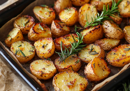 Достаю картошку и специи — гарнир выходит лучше ресторанного! Запекаю с розмарином: ароматное блюдо за 30 минут
