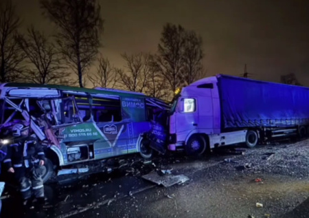 Фура насмерть придавила двух россиян, менявших колеса