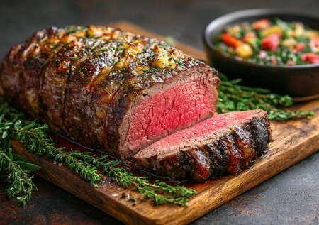 Готовлю праздничный ростбиф — сочное мясо с румяной корочкой, идеально к Новому году