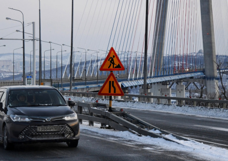 На острове Русский образовалась гигантская пробка по необычной причине