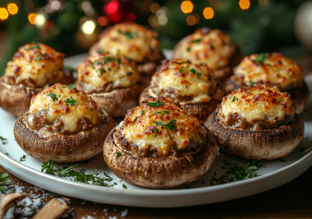 Фаршированные шампиньоны с мясом: только от одного вида этой вкуснятины текут слюни