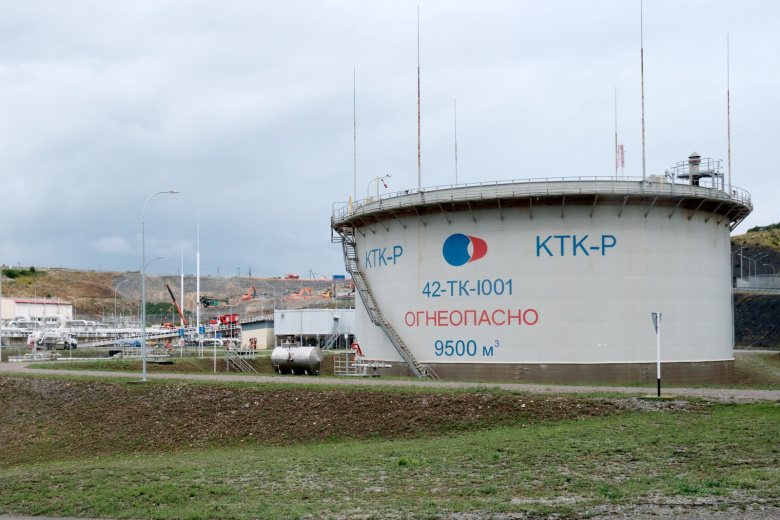 Вид на морской терминал Каспийского трубопроводного консорциума