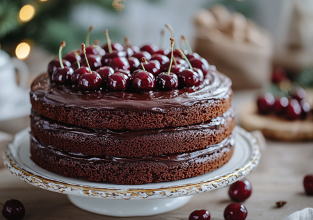 Шоколада и вишни много не бывает: готовим бархатный пирог для уютных вечеров