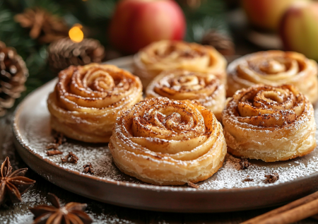 Беру слоеное тесто, яблоки — и пеку отменные рулетики: всего 2 основных ингредиента