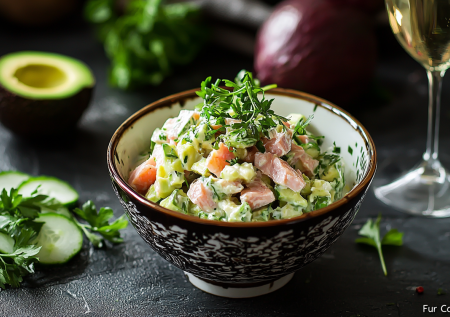 Селедка под шубой устарела! Делаю салат «Изумрудный дракон» с авокадо и тунцом. Только 5 ингредиентов