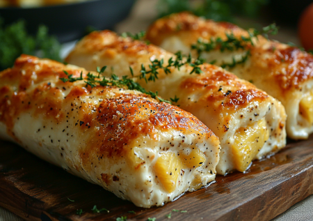 Салаты больше не делаю! Готовлю куриные рулетики с ананасом — хит праздничного стола: и закуска, и горячее