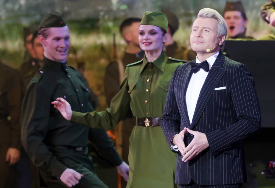 Певец Николай Басков на концерте, посвящённом 50-летию песни «День Победы»