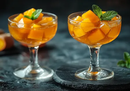 Самый быстрый рождественский десерт: хурма с медом в желе за 5 минут