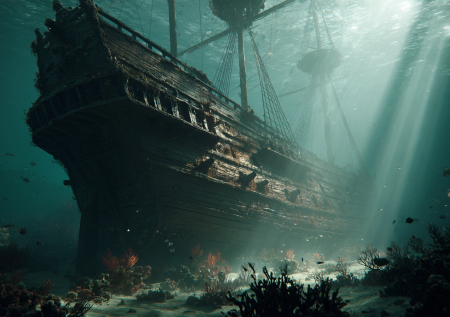 Археологи подняли первые артефакты с затонувшего корабля XVIII века