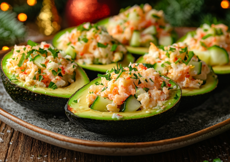 Закуска в чашечках авокадо: буду готовить на Новый год за 10 минут — вкуснятина с рыбкой и крабовыми палочками