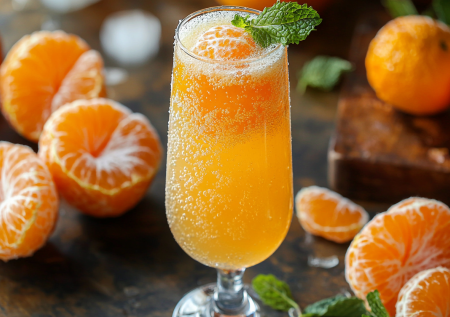 Забыла про дорогое игристое. Мой фирменный рецепт на Новый год — мандариновое «шампанское»: нужны мята и 5 минут