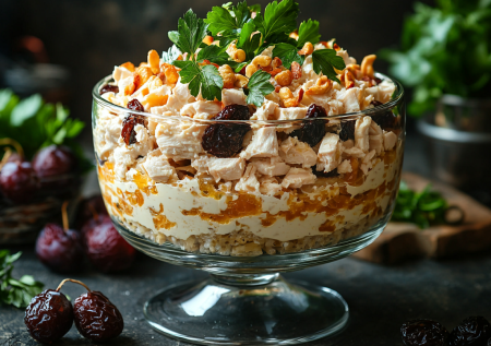 «Зеленый эльф» к Новому году: готовим слоеный салат, который поражает и вкусом, и видом