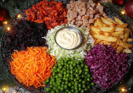 Необычный и очень вкусный салат «Гнездо»: хватит готовить надоевшие шубу и оливье, попробуйте этот незаезженный вариант