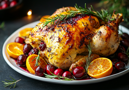 Курочка еще не была такой вкусной — готовлю в маринаде из апельсина и клюквы: мясо получается нежным и с медовой корочкой