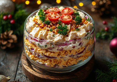 Салат «Зернышко» — такой вы точно не пробовали: вкуснейшее сочетание с необычными акцентами — точно станет хитом застолья