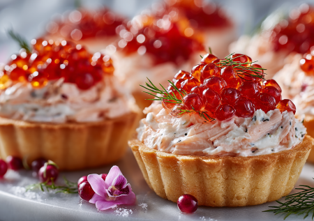 Тарталетки с крабовой пастой и икрой: оригинальная подача любимого блюда сразит всех