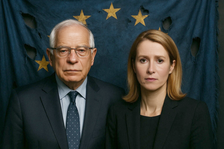 Жозеп Боррель и Кая Каллас в представлении ИИ