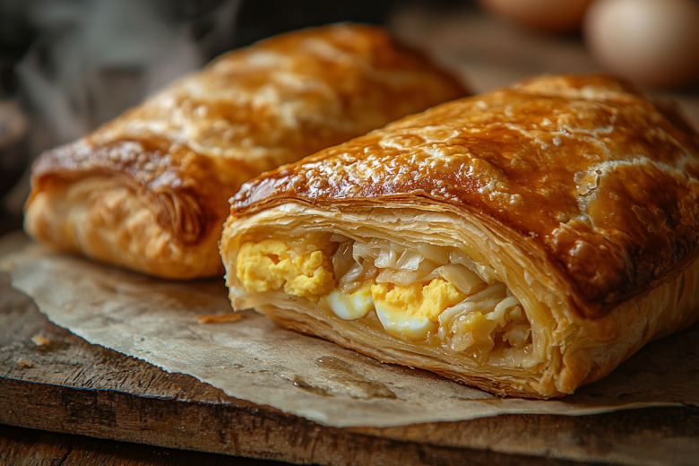 Рецепт вкусных пирожков из слоеного теста — экономвариант с тушеной капустой