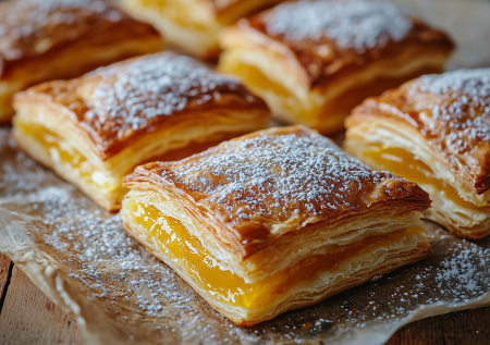 Цитрусовый десерт из слоеного теста: рецепт для новичков