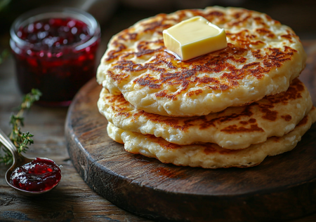 С сырниками больше не заморачиваюсь: пеку лепешки из творога и кефира — безумно вкусно со сливочным маслом и вареньем