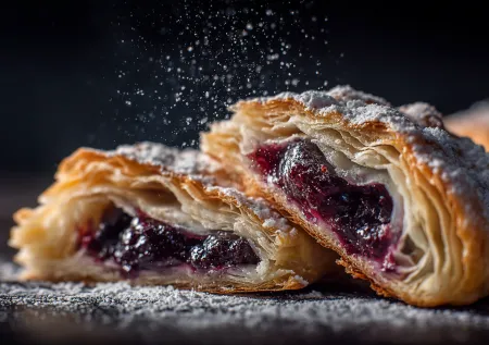 Секрет воздушных пирожков — смородиновая начинка и слоеное тесто