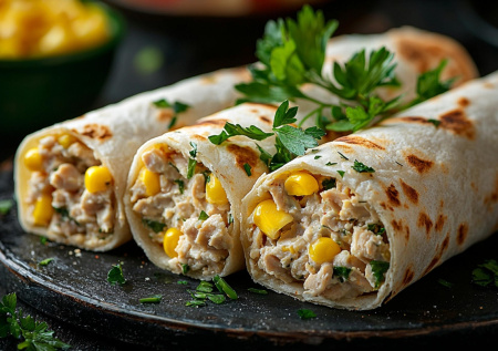 Заворачиваю в лаваш тунец и яйца — идеальная закуска для поездки