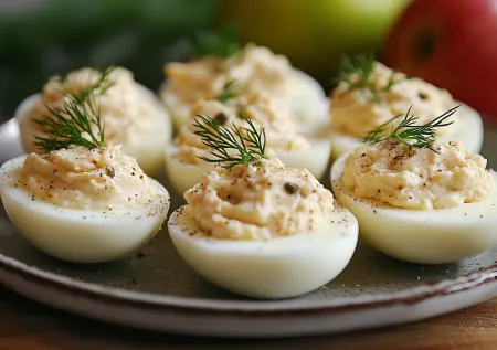 Забытая классика: фаршированные яйца по-норвежски с печенью трески