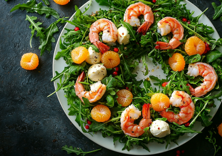 Шикарный салат из 4 ингредиентов за 15 минут: готовим «Венок» с мандаринами на Новый год — ресторанный стол дома