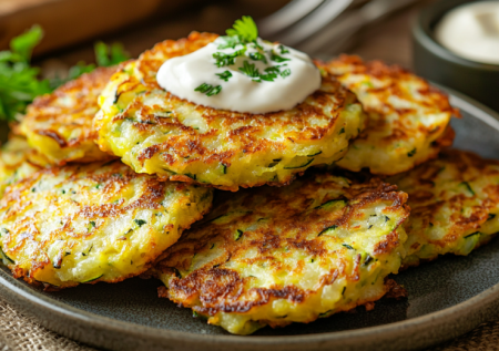 Беру кабачки и сыр — делаю чудо: воздушные оладьи с хрустящими краями. Как в Турции, только вкуснее