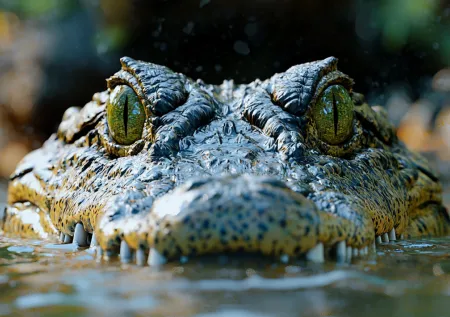 Туристы засняли крокодила, в пасти которого оказался детеныш акулы