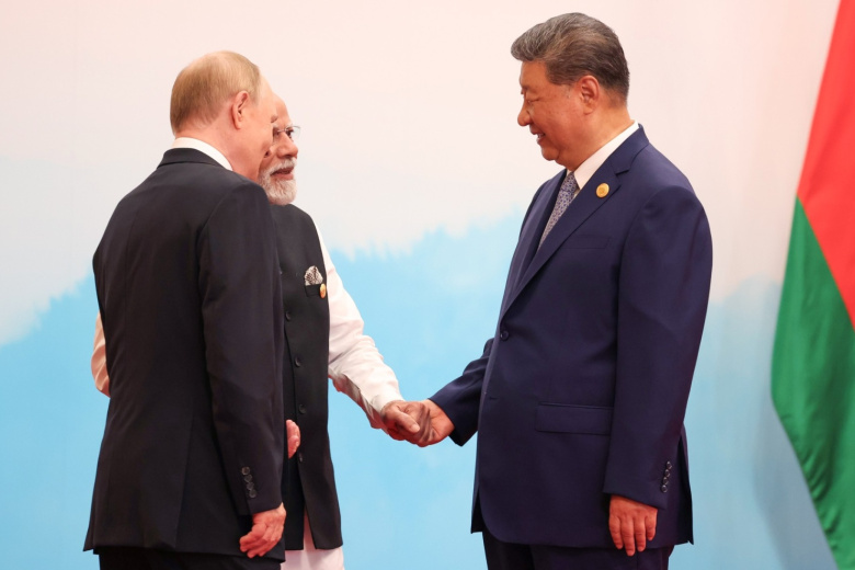 Владимир Путин, Нарендра Моди и Си Цзиньпин