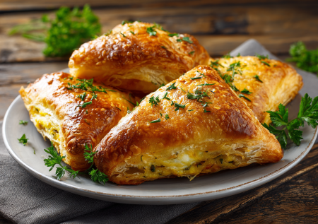 К чаю самое то: рецепт пирожков из слоеного теста с капустой