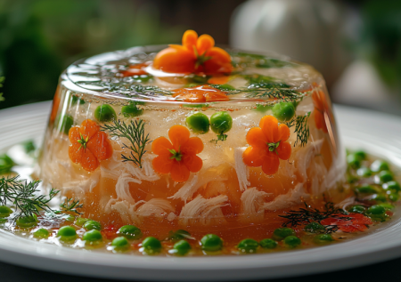 Не трачу сутки на бульон. Готовлю «Хрустальное» заливное из курицы — быстро, нарядно и тает во рту